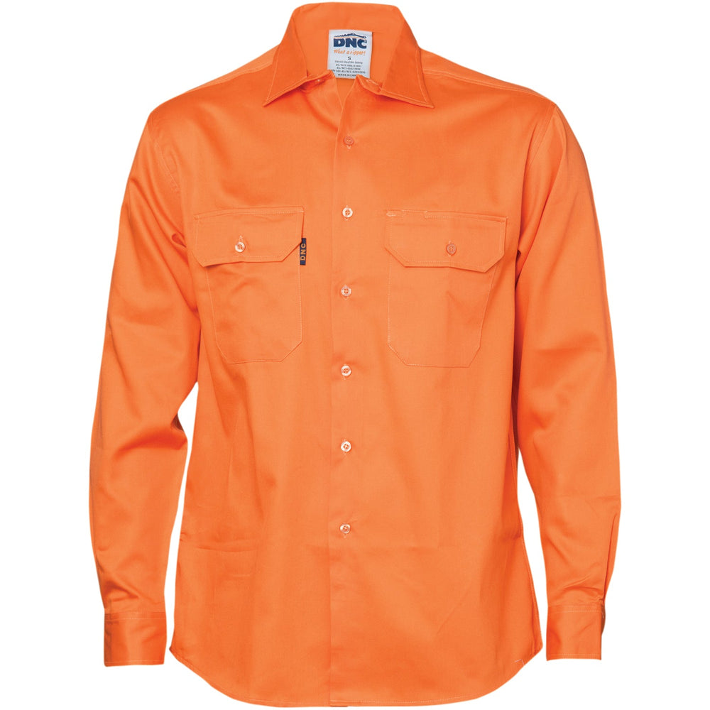 Dnc 3202 Cotton Drill Work Shirt - Long Sleeve