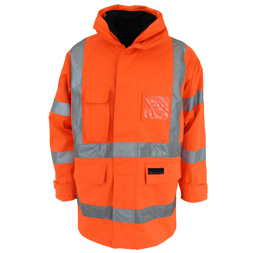 DNC 3572 Hivis 6 in 1 Breathable Rain Jacket Biomotion