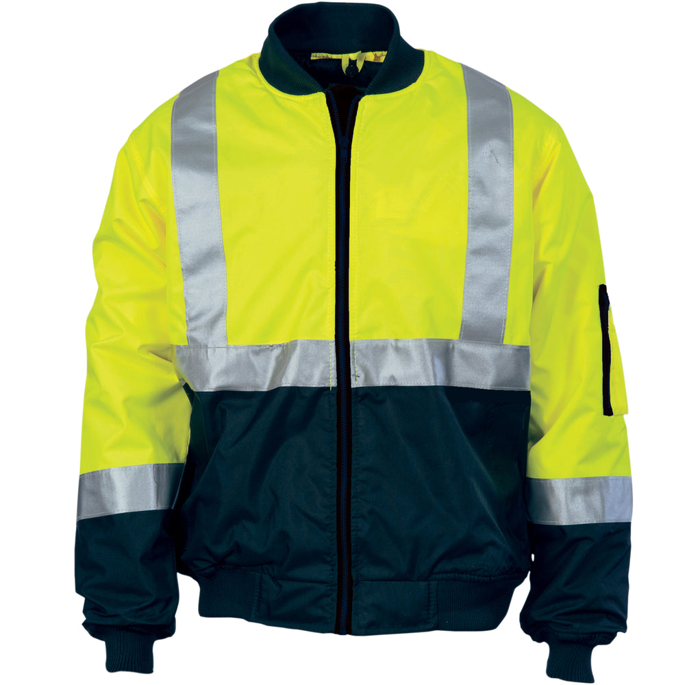 DNC 3762 Hi-Vis 2 TONE BOMBER JACKET WITH CSR R/TAPE