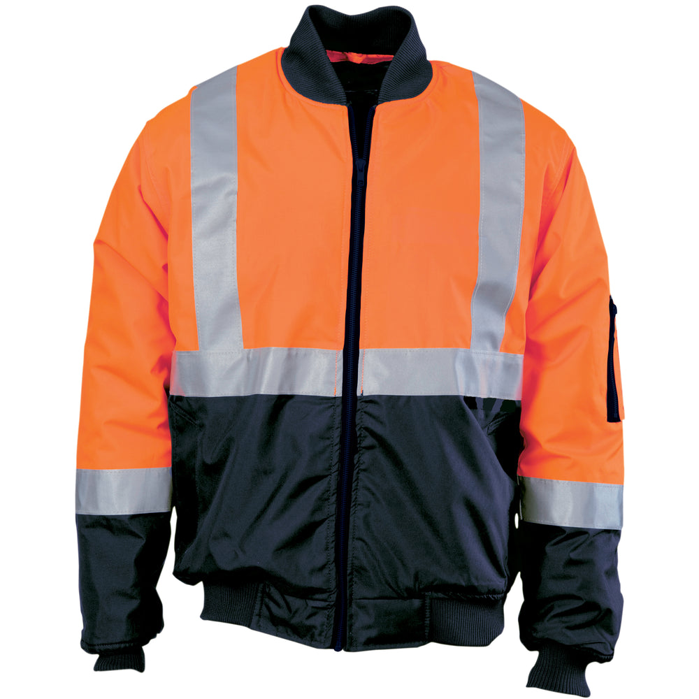 DNC 3762 Hi-Vis 2 TONE BOMBER JACKET WITH CSR R/TAPE