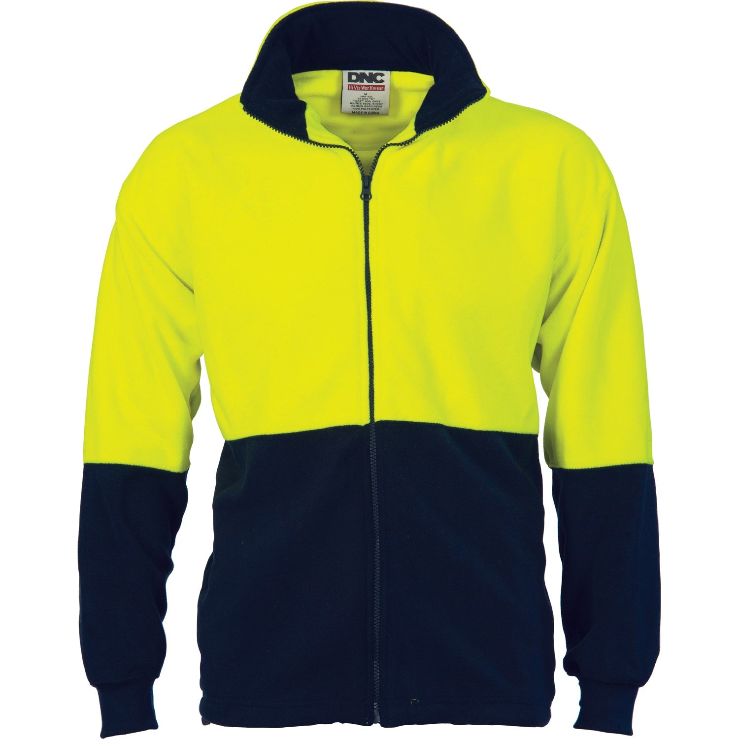 Dnc 3827 Hivis Two Tone Full Zip Polar Fleece