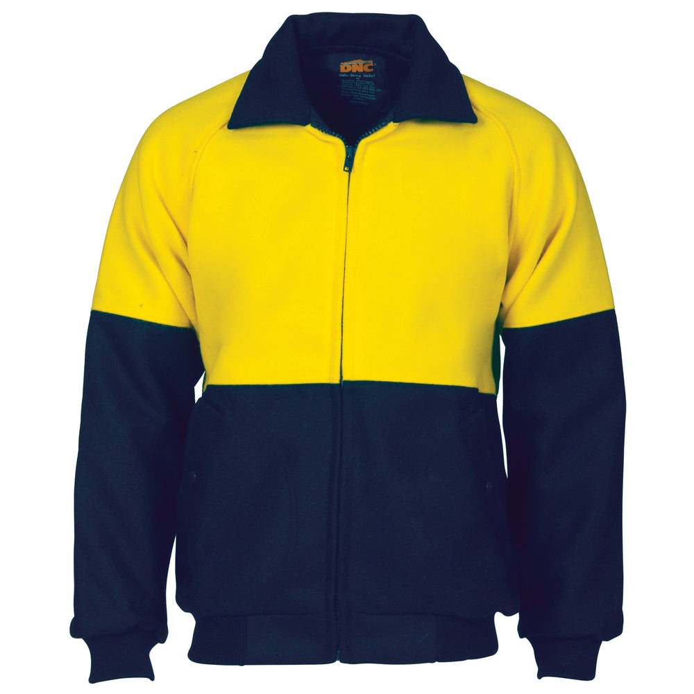 Dnc 3869 Hivis Two Tone Bluey Bomber Jacket