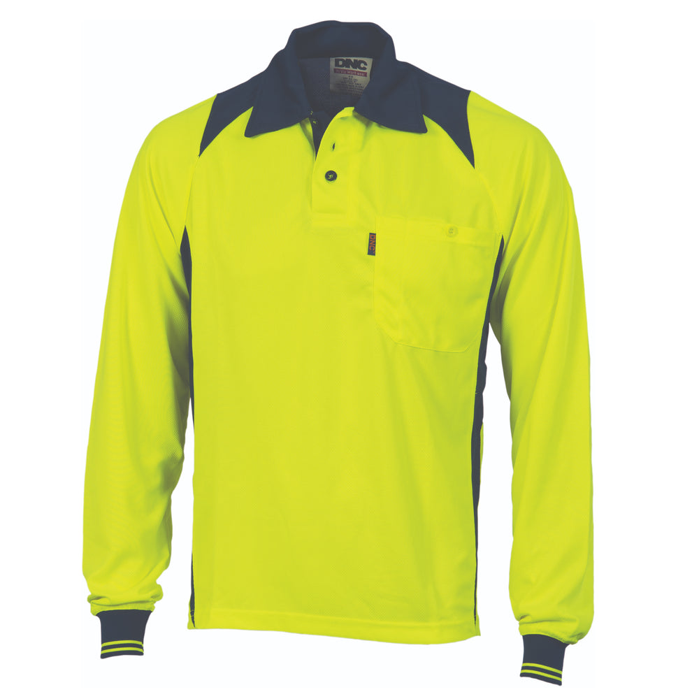 DNC 3894 Cool Breathe Action Polo Shirt - Long Sleeve