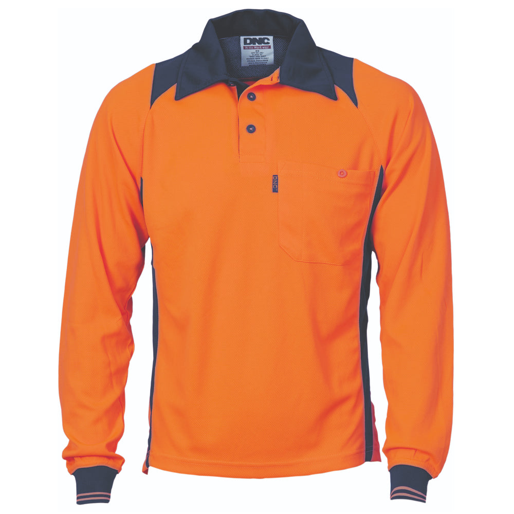 DNC 3894 Cool Breathe Action Polo Shirt - Long Sleeve