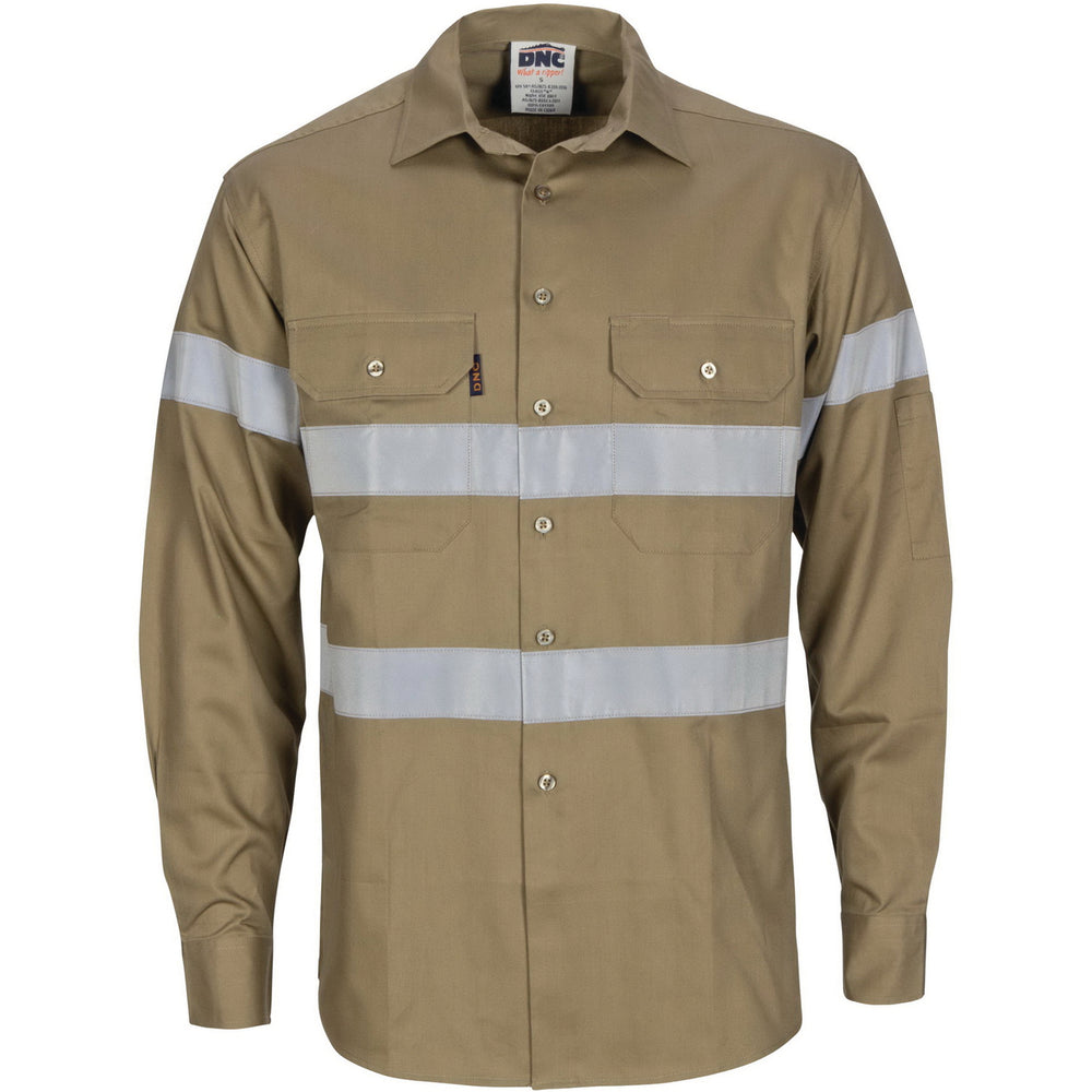 DNC 3967 Hi-Vis Cool-Breeze Cotton Shirt with  R/Tape Long sleeve