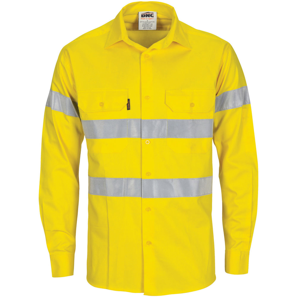 DNC 3967 Hi-Vis Cool-Breeze Cotton Shirt with  R/Tape Long sleeve