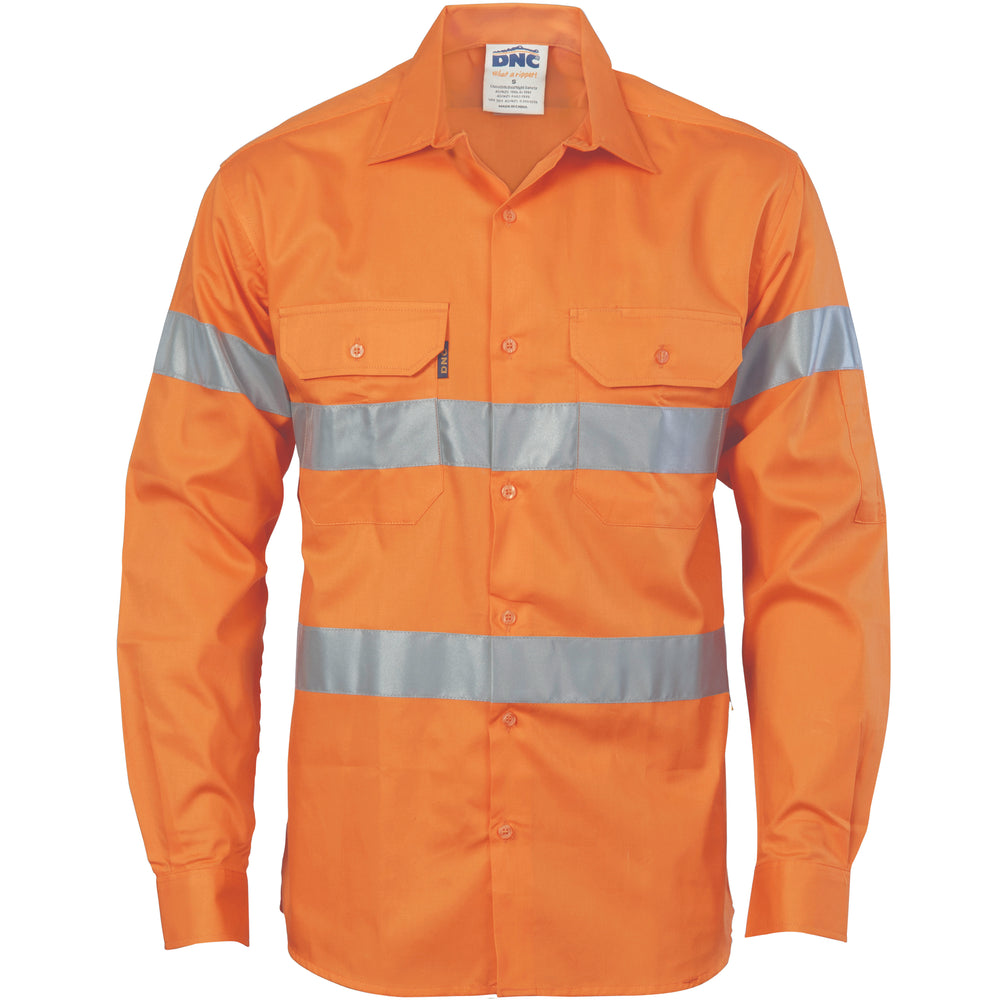 DNC 3967 Hi-Vis Cool-Breeze Cotton Shirt with  R/Tape Long sleeve