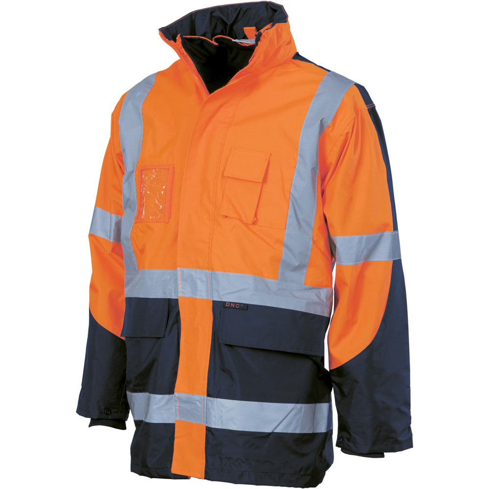 Dnc 3998 Hivis Cross Back 2 Tone D/n 6 In 1 Contrast Jacket
