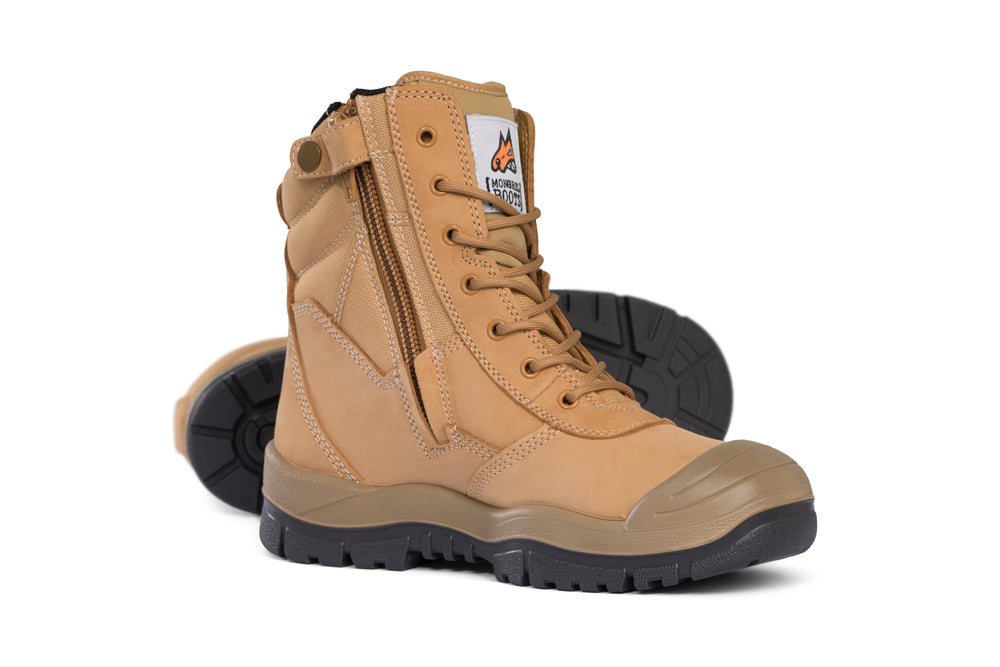 Mongrel 451050 High Leg Zipsider Boot W/ Scuff Cap Wheat
