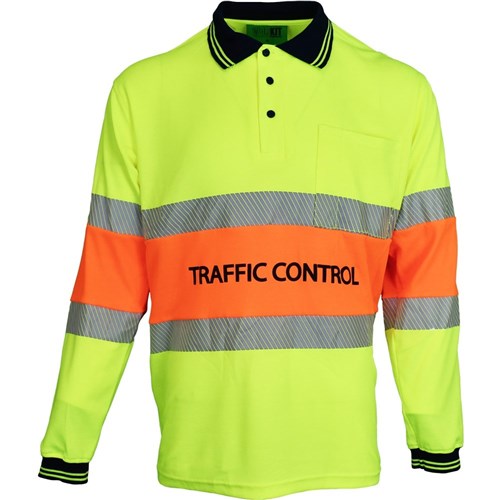 Workit 5004TCYO  Traffic Control Polo Cotton Back