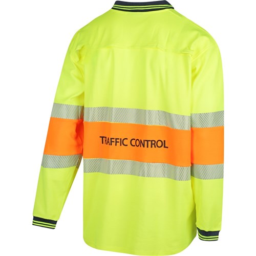 Workit 5004TCYO  Traffic Control Polo Cotton Back