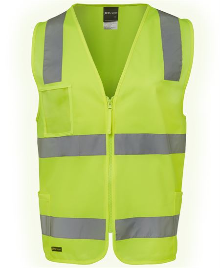 Jbs Hv D+n Zip Safety Vest 6dnsz