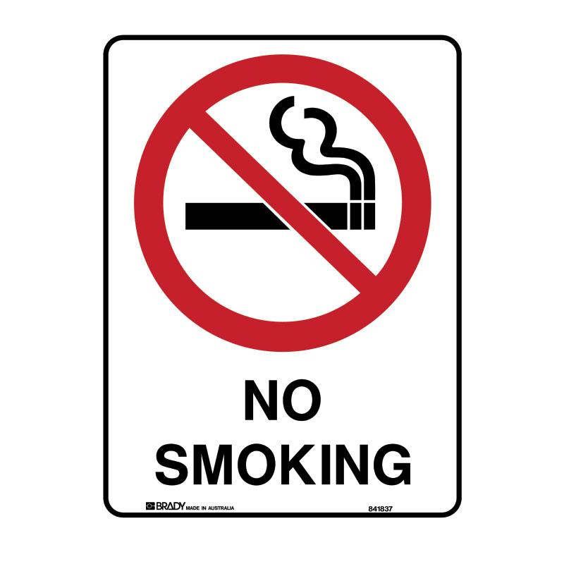 No Smoking Sign 180 X 250mmwxh Self Adhesive