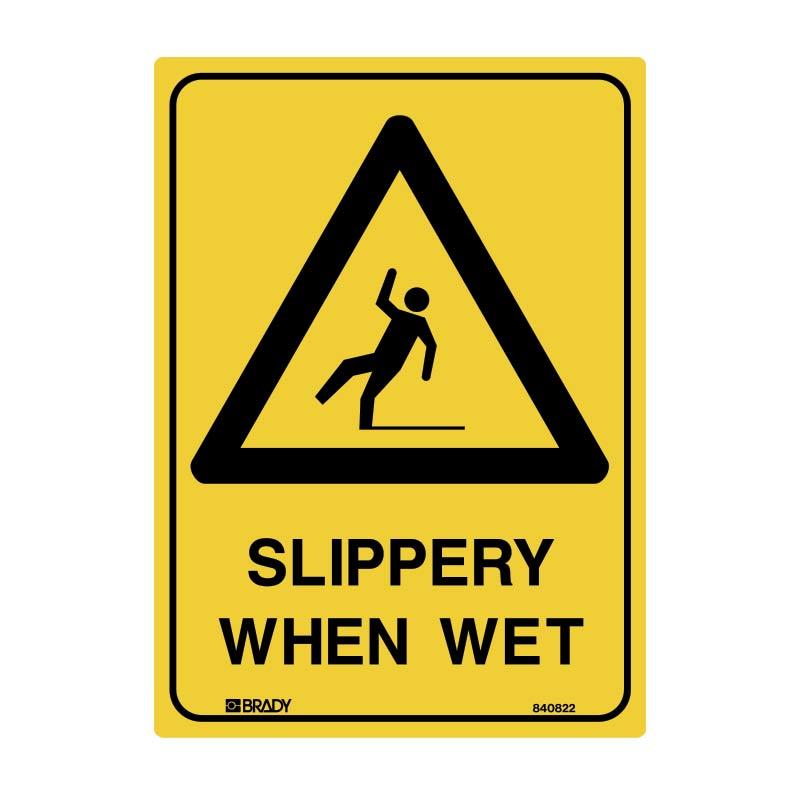 Slippery When Wet Sign 450 X 600mmwxh Metal