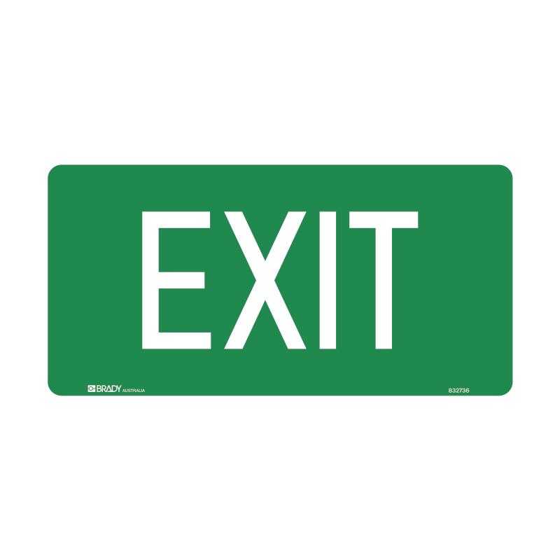 Exit Sign 350 X 180mmwxh Luminous Metal
