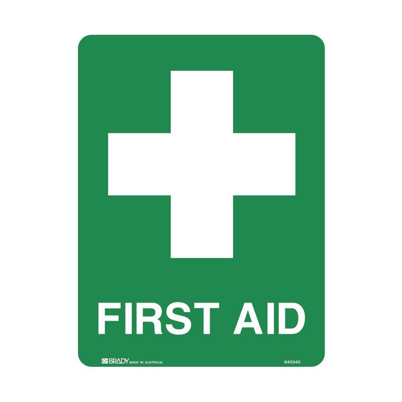 First Aid With Cross Symbol Sign 450 X 600mmwxh Metal