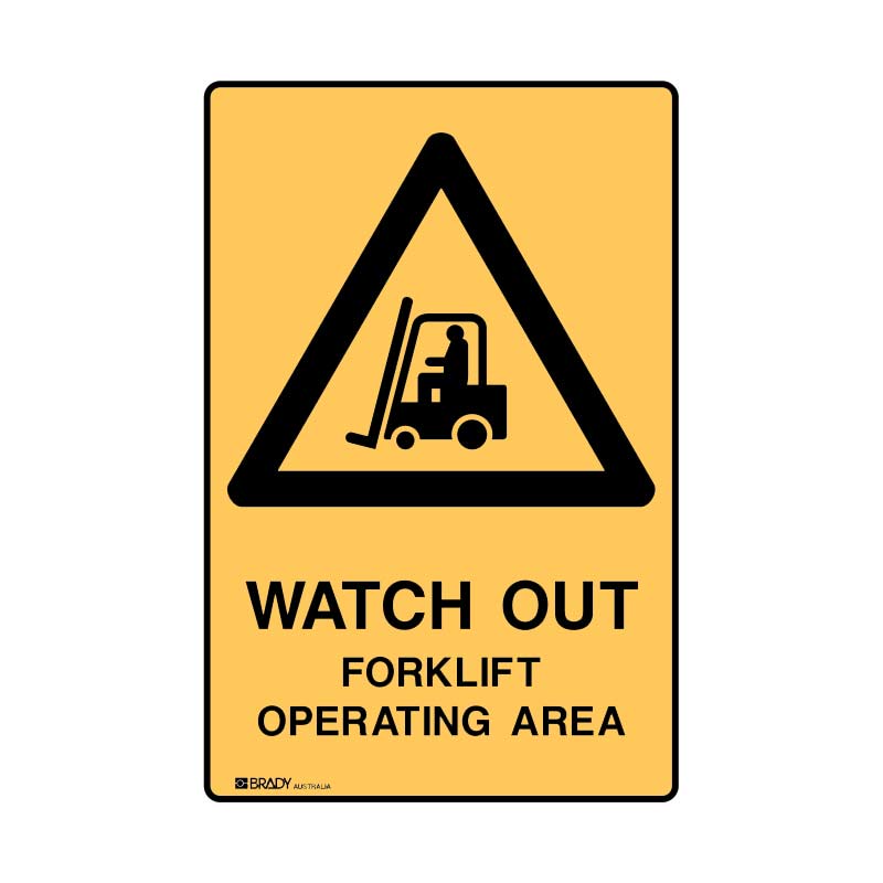 Watch Out For Forklift Operating Area Sign 300 X 450mmwxh Metal