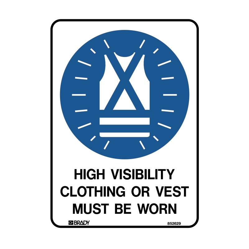 Hi Visibility Clothing Or Vest Must Be Worn Sign 300 X 450mmwxh Metal