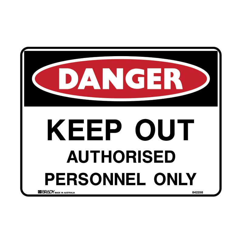 Danger Keep Out Unauthorised Personnel Only Sign 600 X 450mmwxh Corflute
