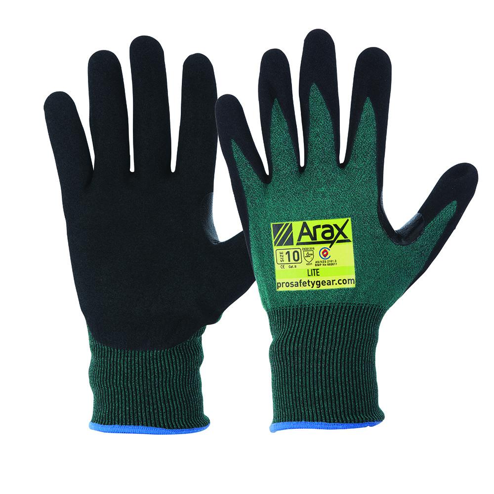 Pro Choice Safety Gear Agnd Arax Green Nitrile Sand Dip Palm