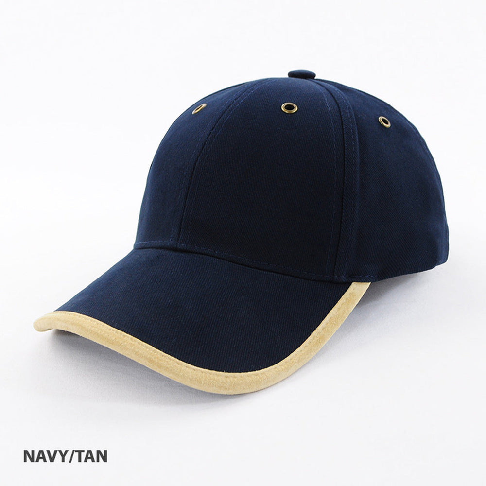 Grace Collection Heavy Brushed Cotton Suede Trim Cap Ah012