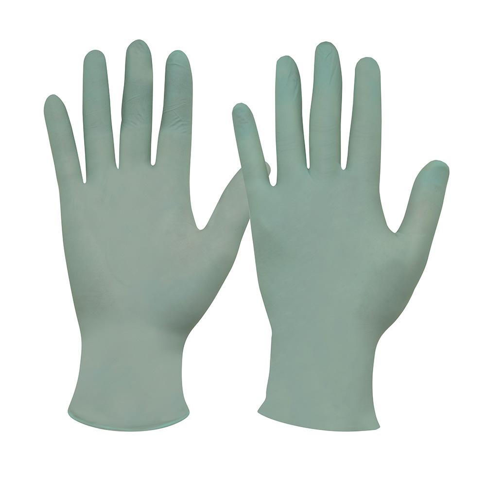 Pro Choice Safety Gear Bdngpf Biodegradable Disposable Green Nitrile Powder Free Gloves Small