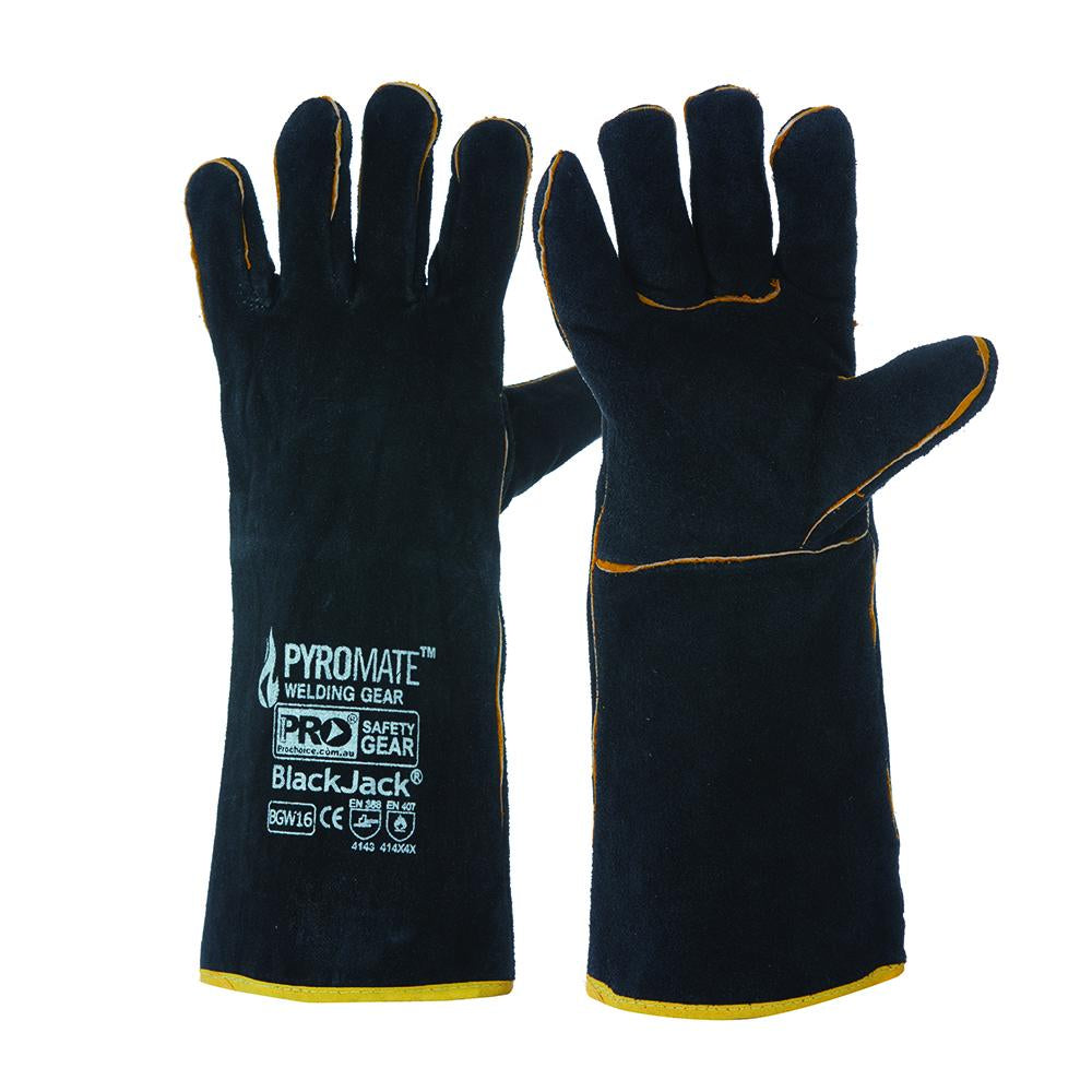Pro Choice Safety Gear Bgw16 Pyromate Black Jack - Black And Gold Glove Large