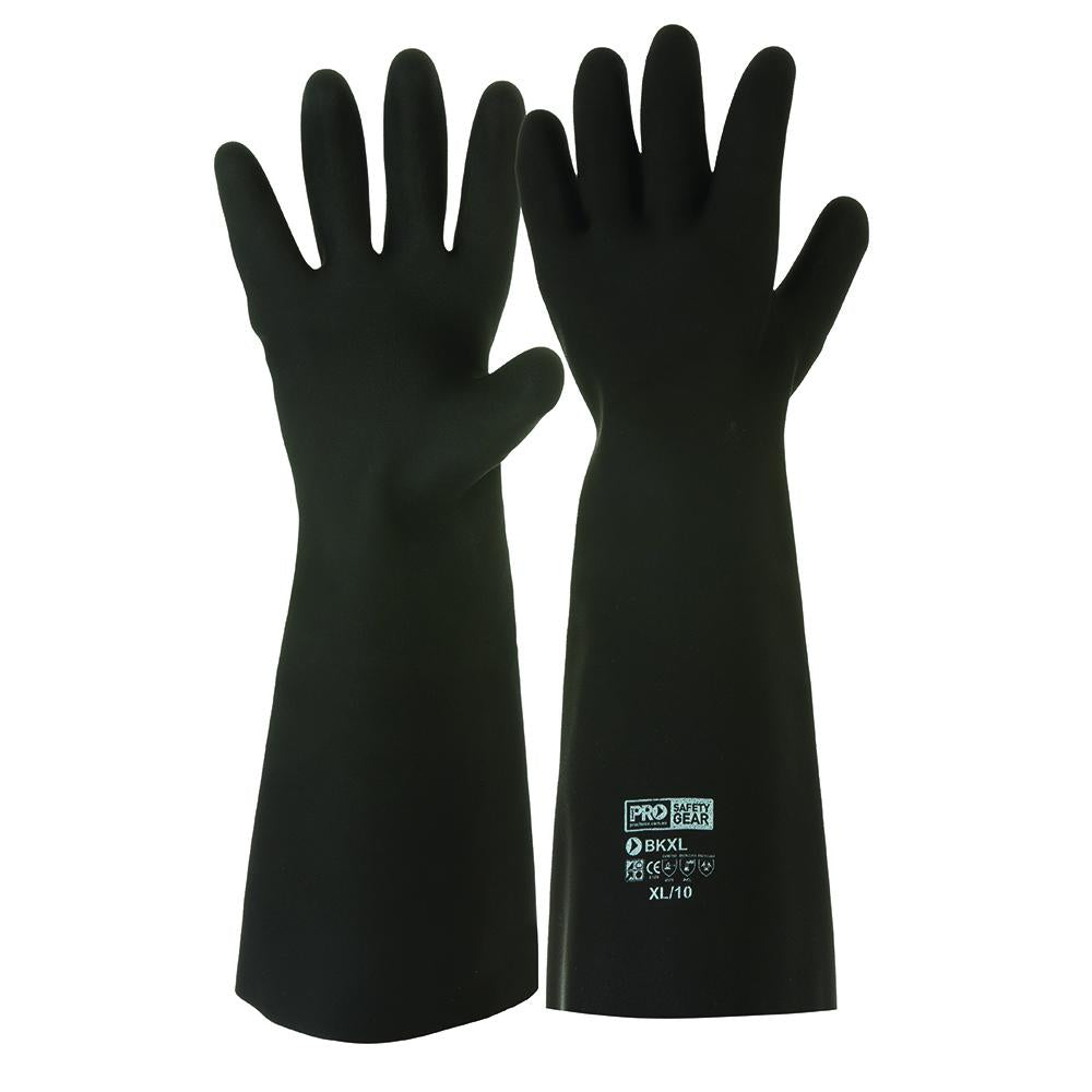 Pro Choice Safety Gear Bk Black Knight 46cm Rubber Gloves