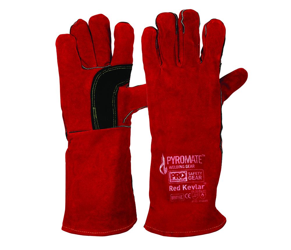 Pro Choice Safety Gear Brw16e Pyromate Red Kevlar Glove Large