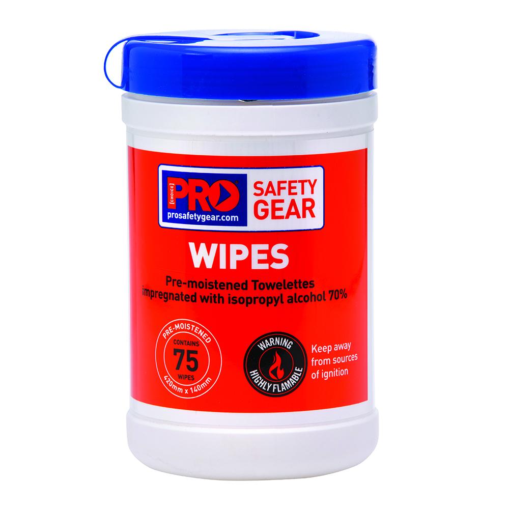 Pro Choice Safety Gear Cw75 Isopropyl Wipes 75 Wipe Canister