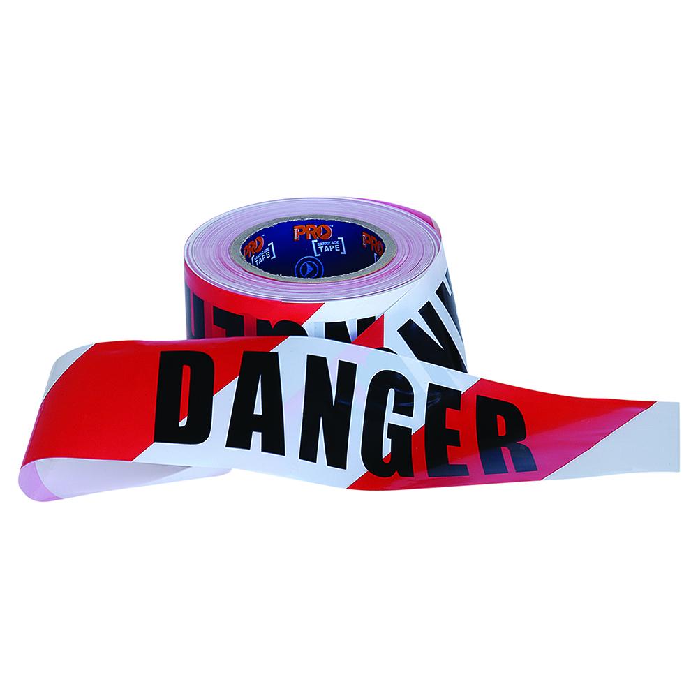 Pro Choice Safety Gear Dt10075 Barricade Tape - 100m X 75mm Danger Print
