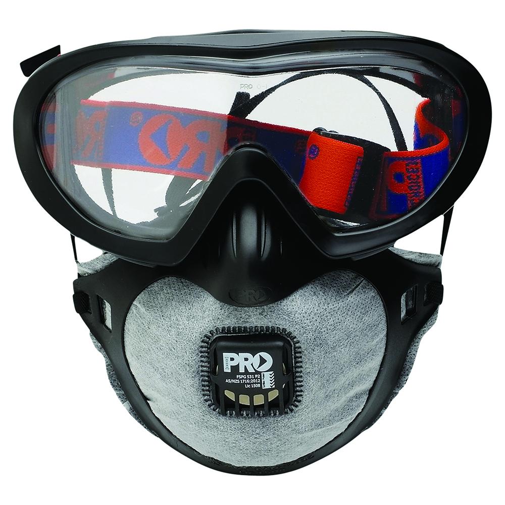 Pro Choice Safety Gear Fspg Filterspec Pro Goggle / Mask Combo P2
