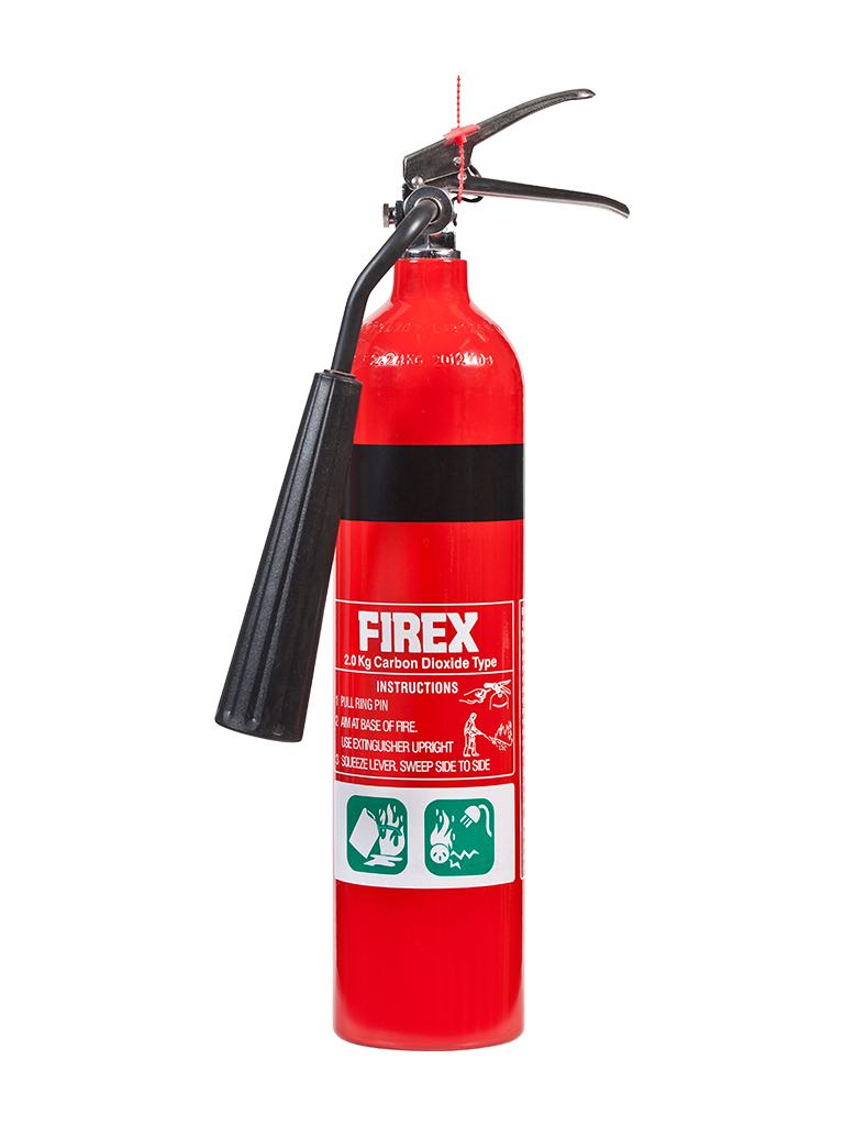 Fxc20 Co2extinguishers 2.0 Kilo Swivel Horn  Alum.  Rating 2be