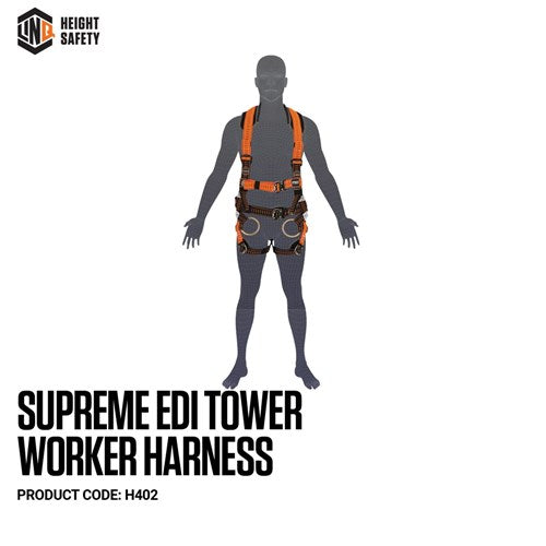 Linq Supreme Edi Tower Worker Harness - Standard M - L Cw Harness Bag Nbhar