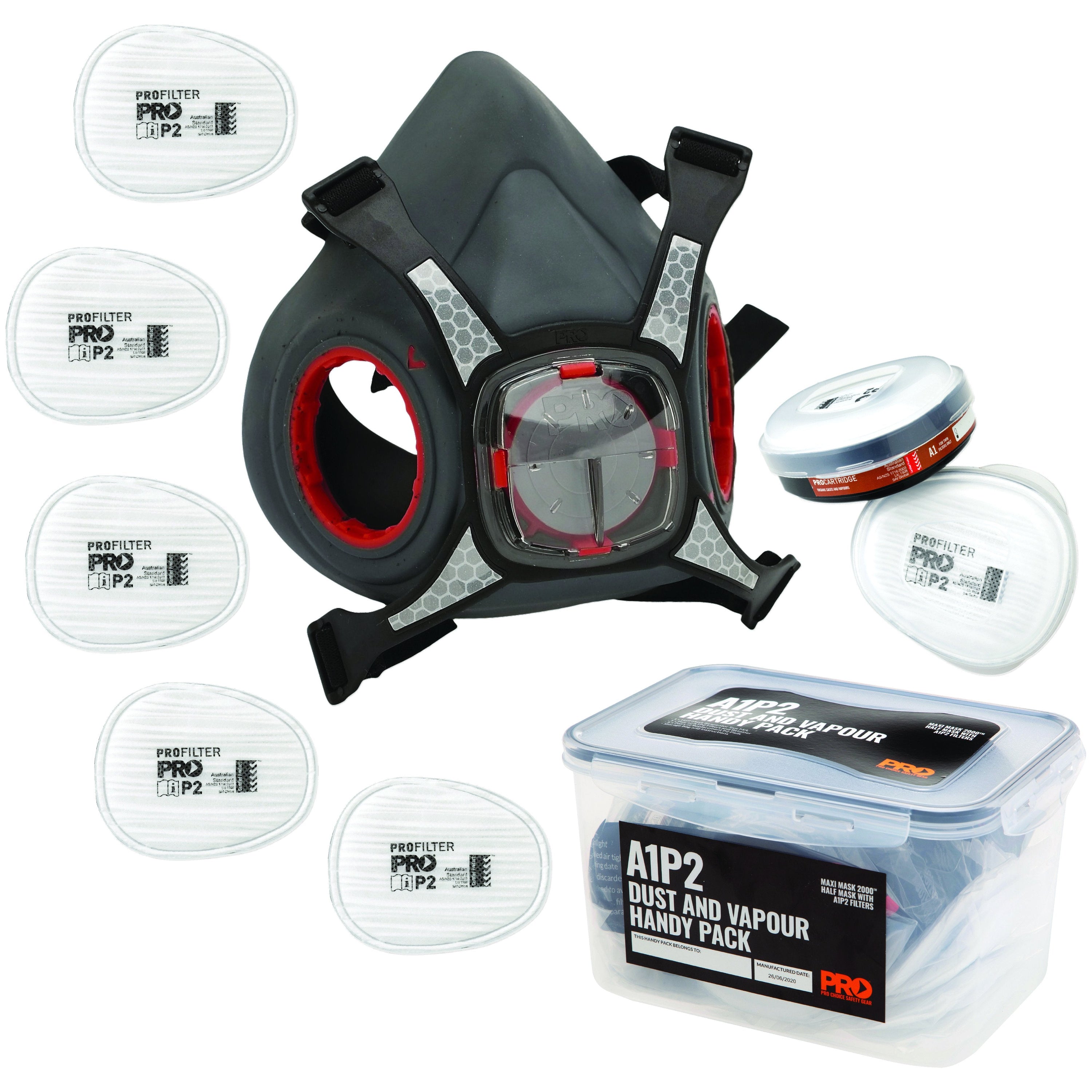 Pro Choice Safety Gear Hma1p2-hp Maxi Mask 2000 Half Face Respirator S ...