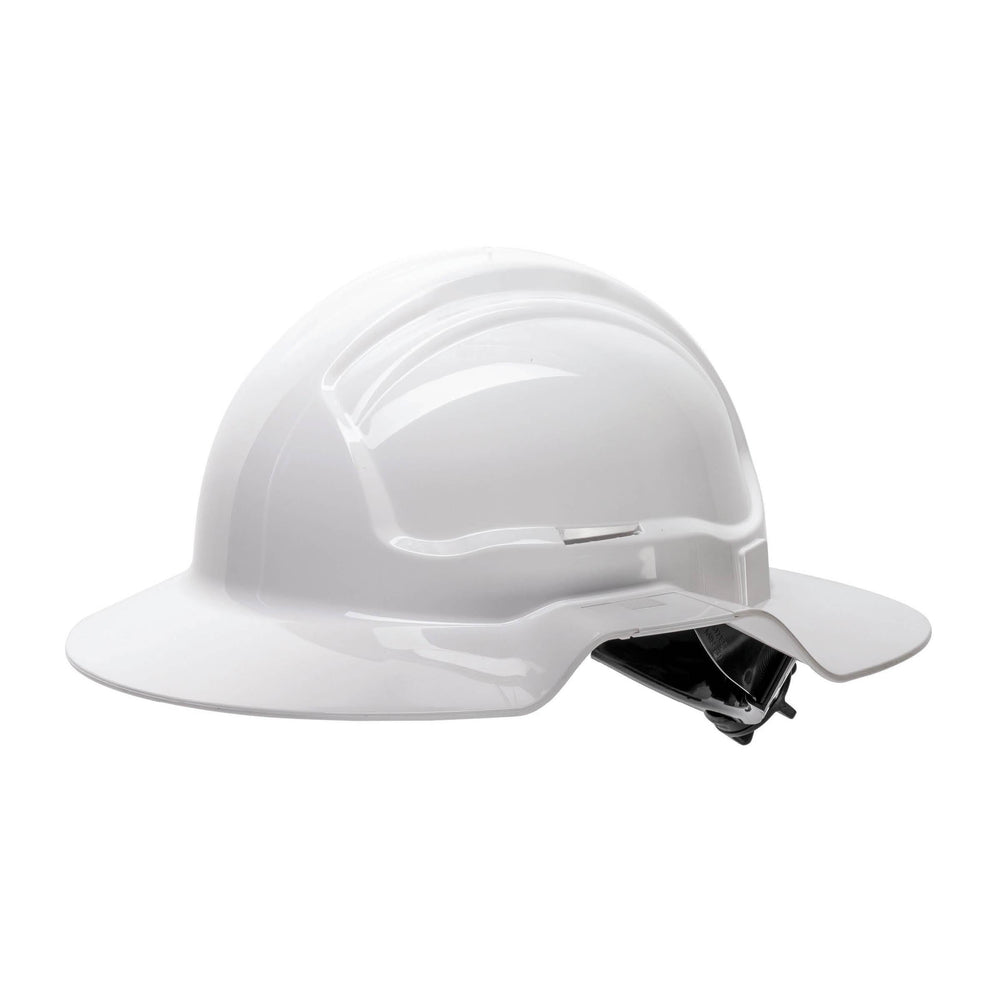 Force360 HPFPRBB56R Broad Brim Hard Hat, Non-Vented, 6 Point Ratchet Harness, Type 1