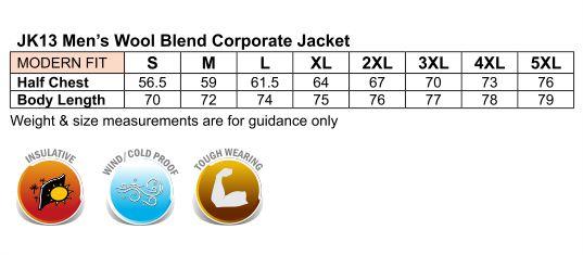 Winning Spirit Jk13 Mens Flinders Wool Blend Corporate Jacket