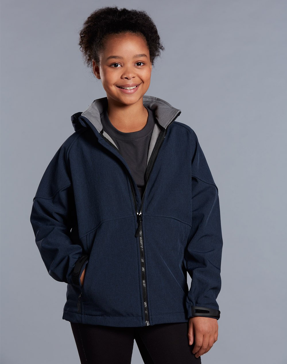 Winning Spirit Jk33k Kids Aspen Softshell Full Zip Hoodie