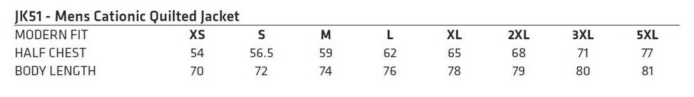 Winning Spirit Jk51 Mens Jasper Cationic Quilted Jacket