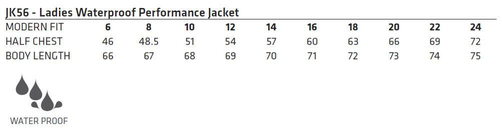 Winning Spirit Jk56 Ladies Absolute Waterproof Performance Jacket