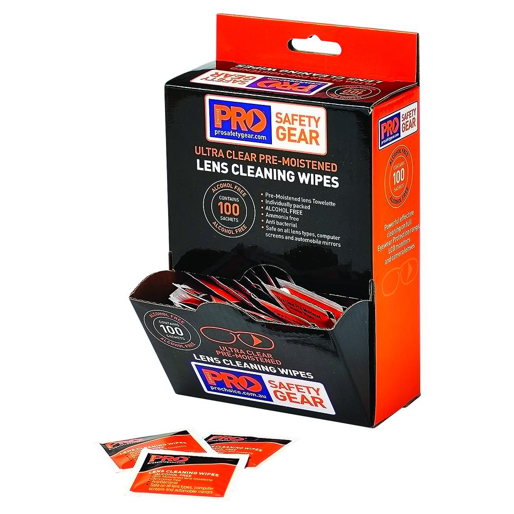 Pro Choice Safety Gear Lc100af Lens Cleaning Wipe - Alcohol Free 100 Pack