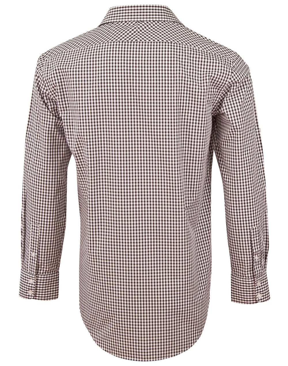 Benchmark M7330l Mens Gingham Check Roll-up L/s Shirt