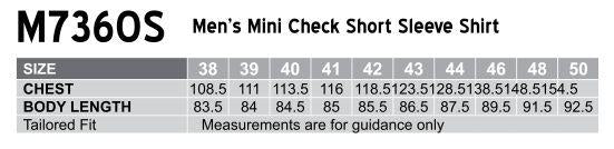 Benchmark M7360s Mens Mini Check S/s Shirt