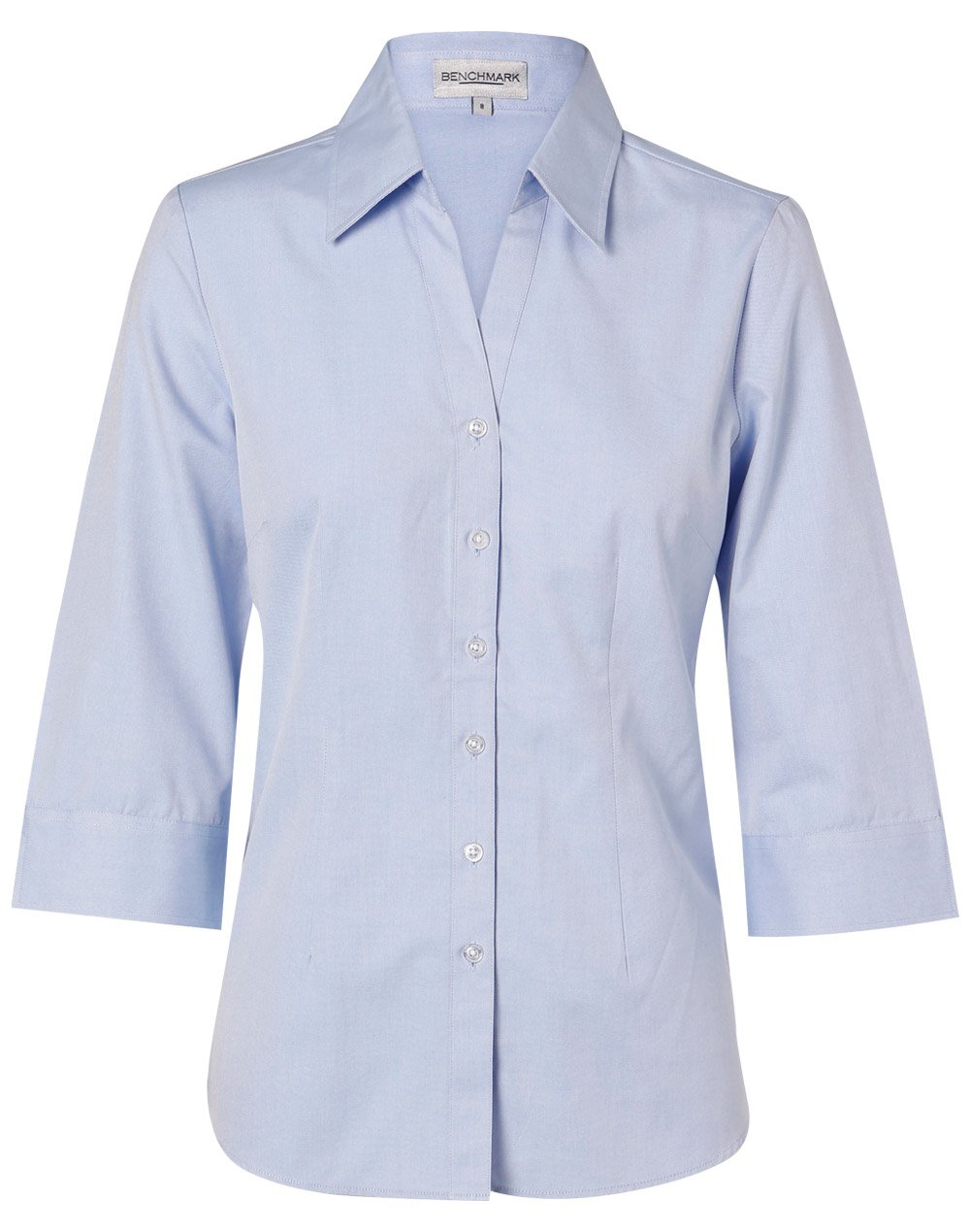 Benchmark M8040q Ladies Cvc Oxford 3/4 Sleeve Shirt
