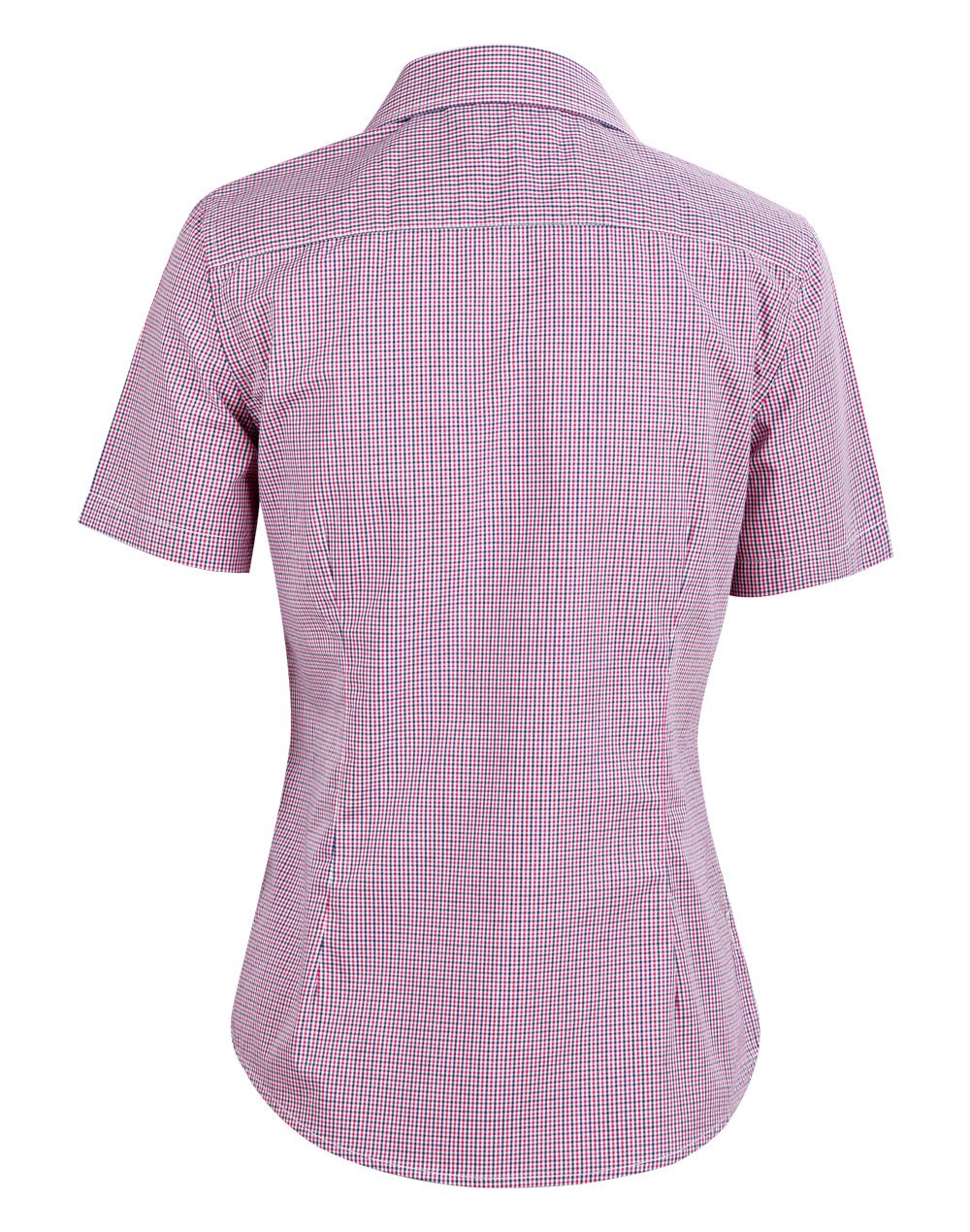 Benchmark M8340s Ladies Two Tone Mini Check S/s Shirt