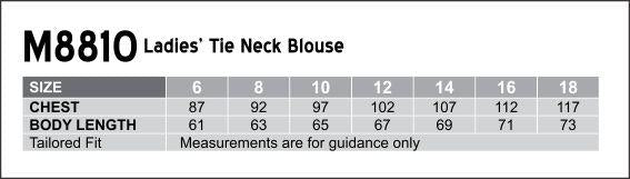 Benchmark M8810 Ladies Tie Neck Blouse