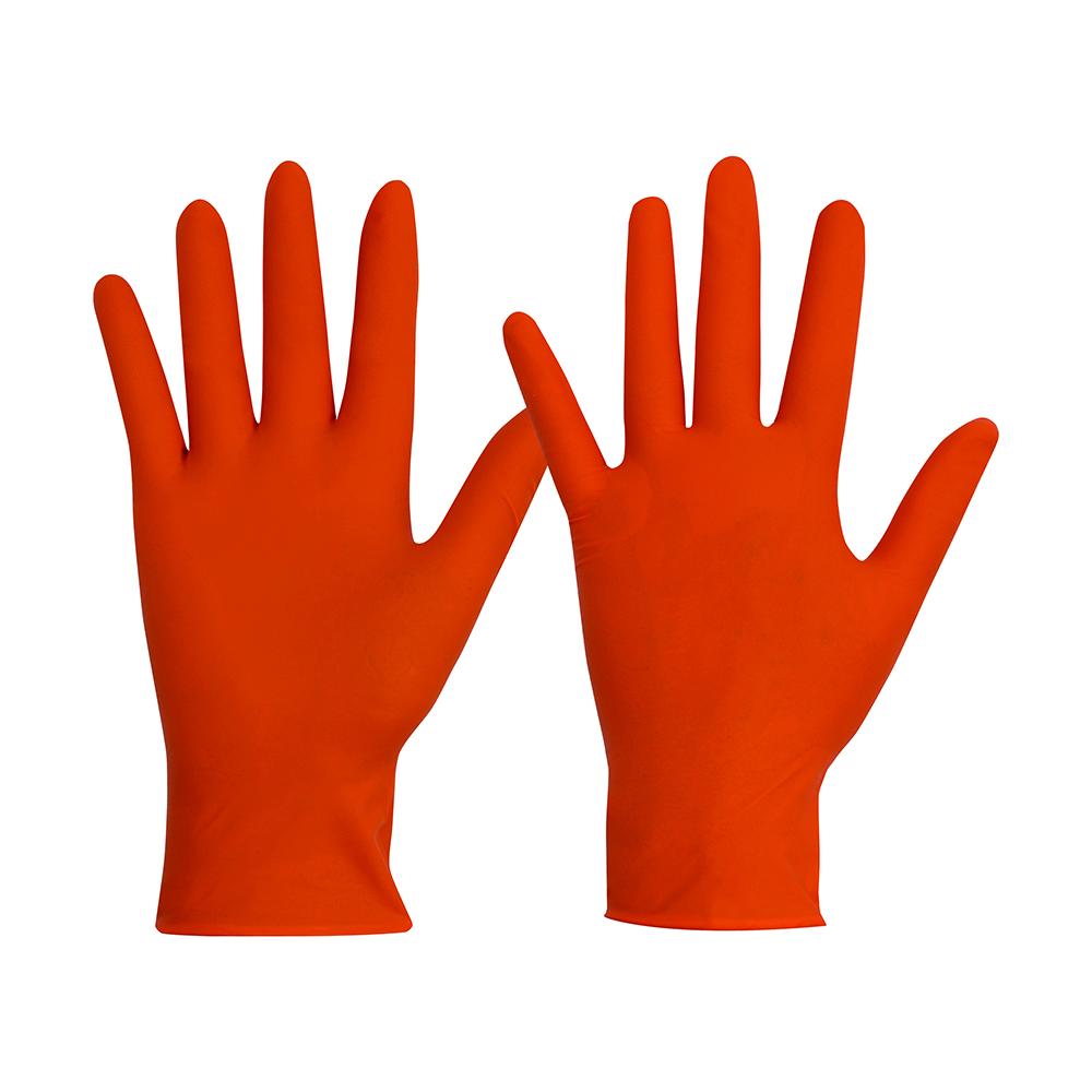Pro Choice Safety Gear Mdnopfhd Disposable Nitrile Powder Free Heavy Duty Gloves Orange