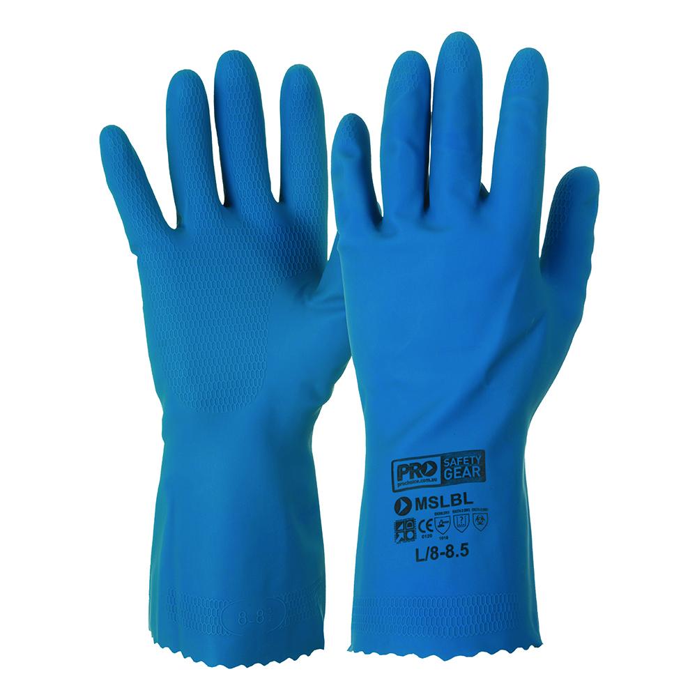 Pro Choice Safety Gear Mslb Blue Silverlined Gloves