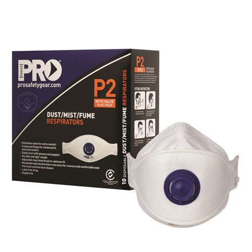 Pro Choice Safety Gear Pcffp2v Dust Masks Flat Fold P2