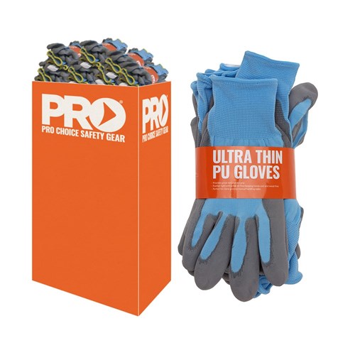 Pro Choice Safety Gearultra Thin Pu Gloves 5 Pack -
